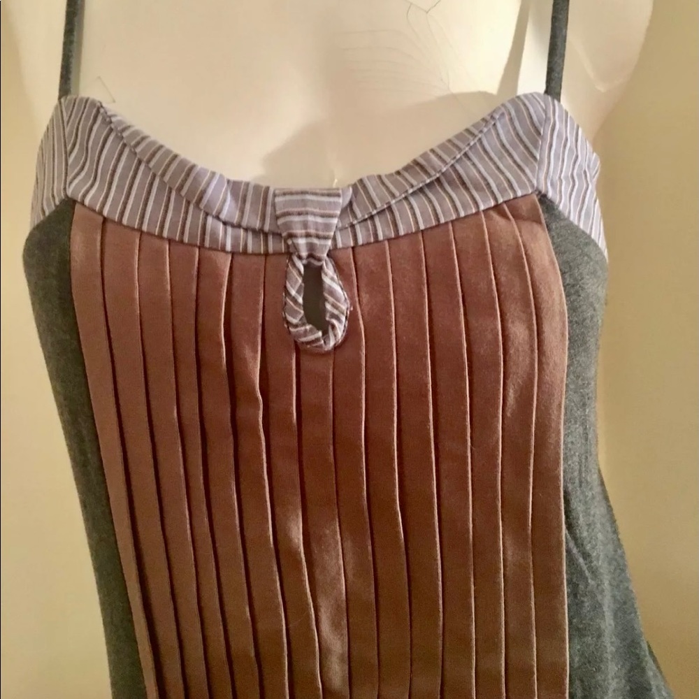 Nordstrom Heartloom Pleated Bodysuit XS small gray
